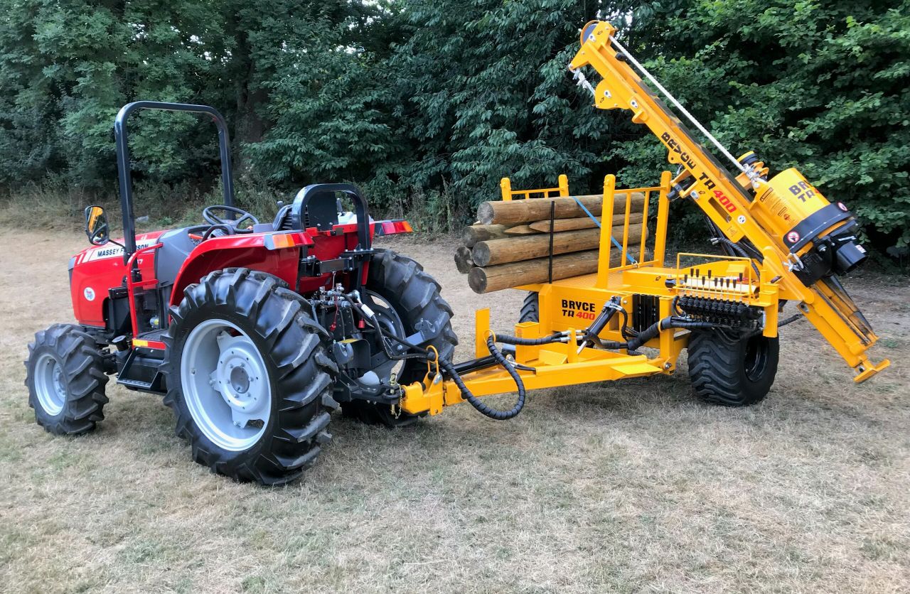 Trailed post driver that makes do with a 'small or elderly tractor'