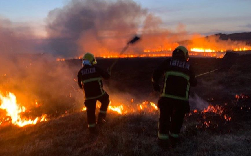 Fire crews battle gorse fires in the south