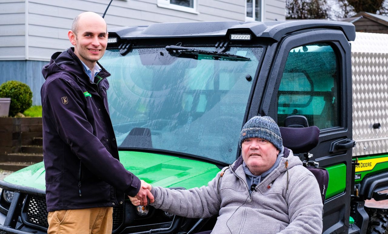 Adapted John Deere gives disabled man new lease on life