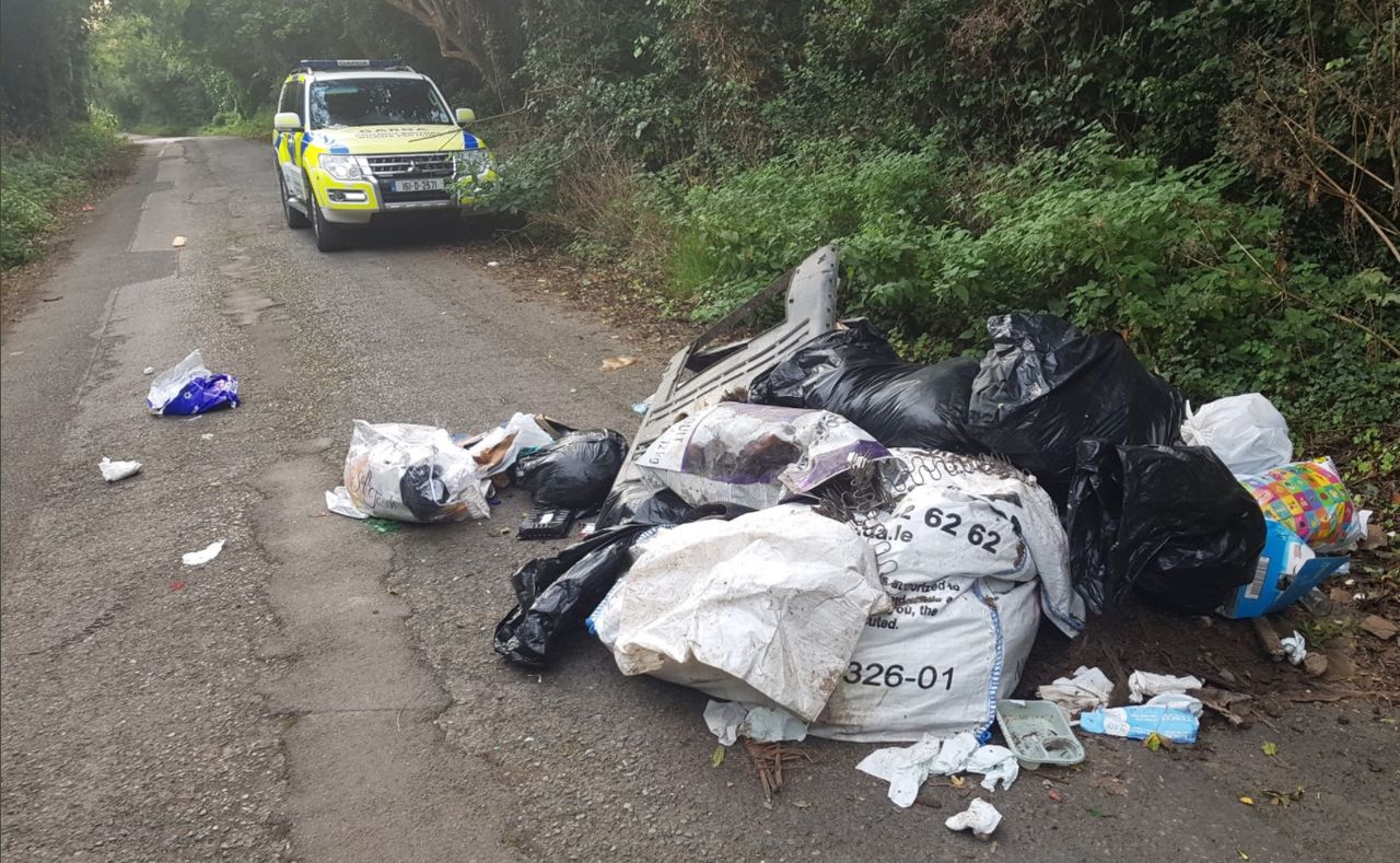 Gardaí discover 'contact details of owner' in rubbish dumped on road