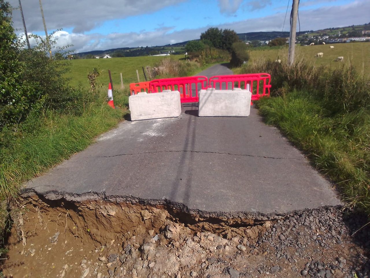Farmers doing 'roundtrips' to avoid collapsed road
