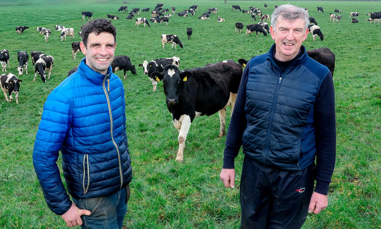 Robbie Ennis and his father Paul at their farm in Co. Kildare