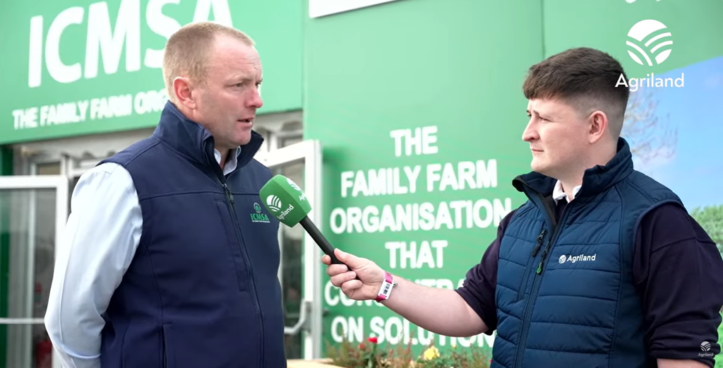ICMSA president Denis Drennan with Agriland's Cathal O'Shea