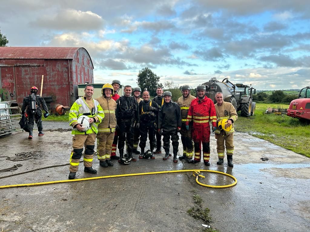 28 calves rescued from slurry tank by NI firefighters