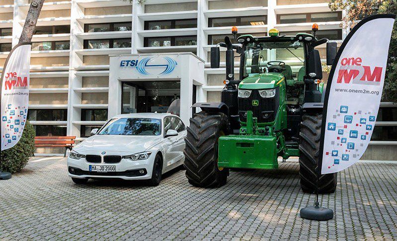 This tractor can 'warn' car drivers of its presence on the road - from 1km away