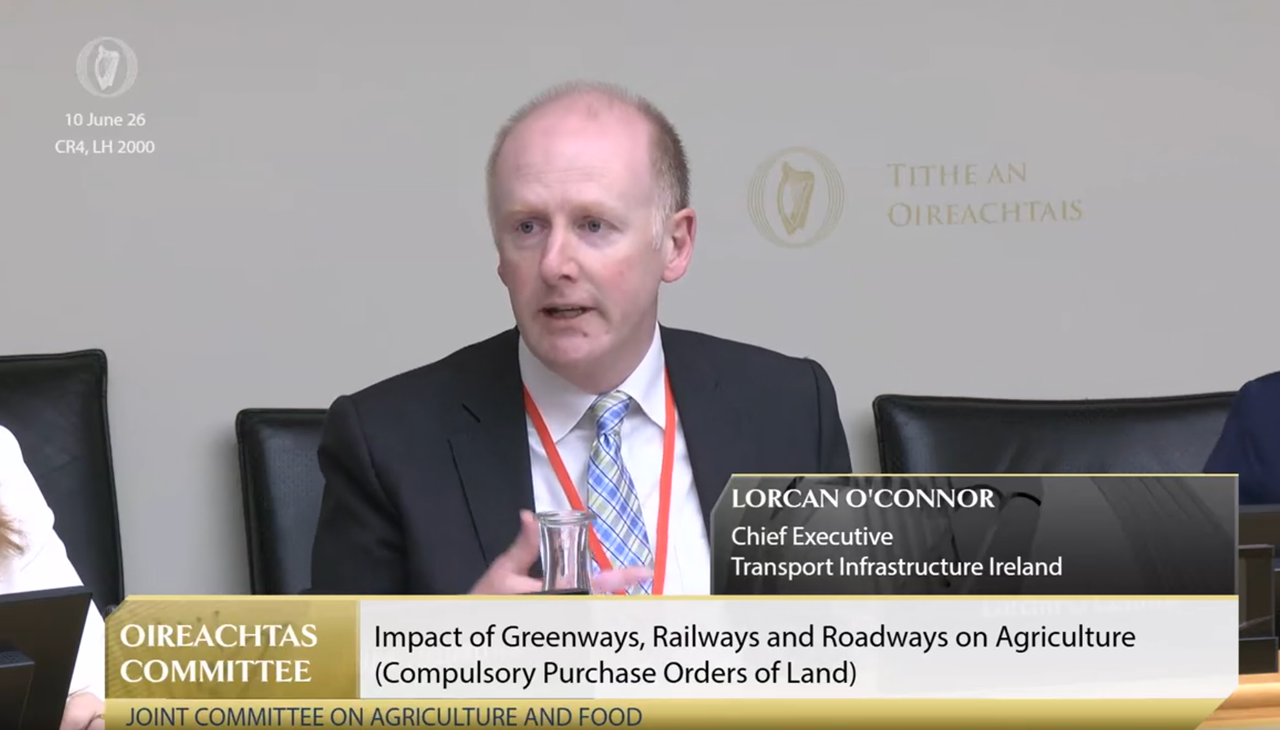 Lorcan O'Connor, chief executive, Transport Infrastructure Ireland (TII) Source: Oireachtas 