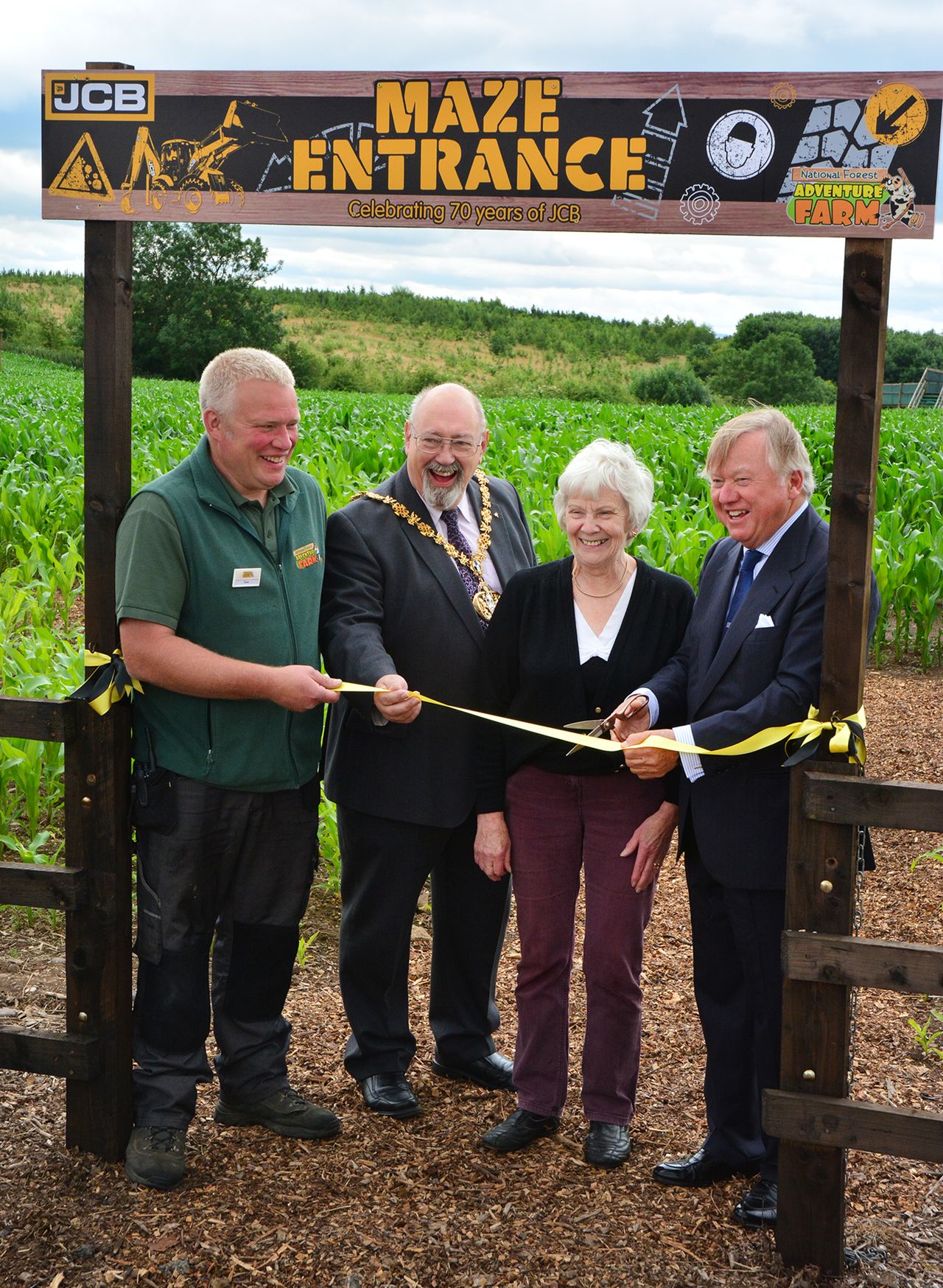JCB celebrates 70 years with a giant maize maze