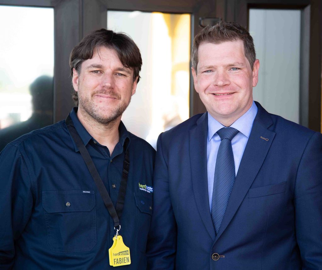 Herdwatch CEO and co-founder, Fabien Peyaud and Minister for Enterprise, Tourism and Employment, Peter Burke