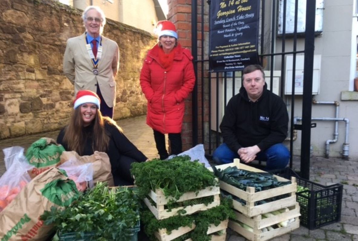 Agri-food businesses join forces to deliver 100 Christmas dinners to Co. Down town