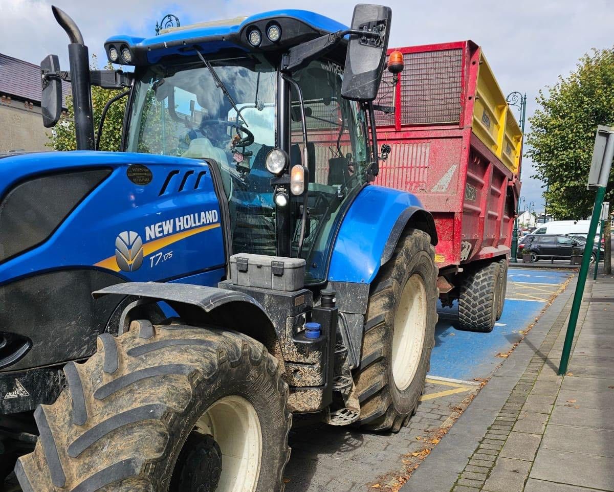 Tractor driver fined €150 for illegally parking in disability bay