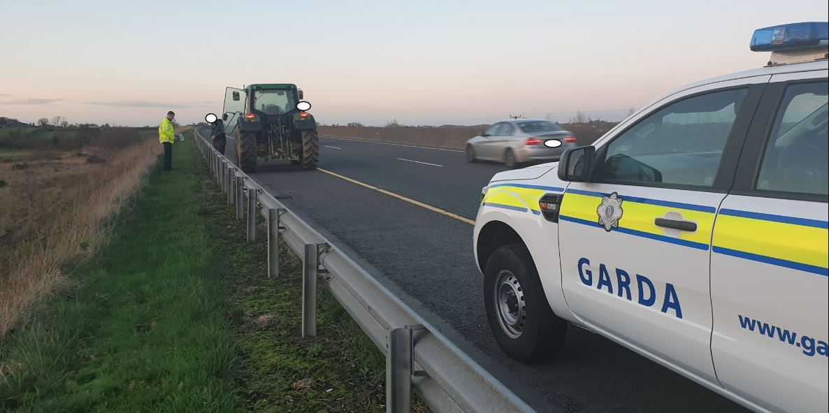 Tractor pulled off motorway for not going fast enough