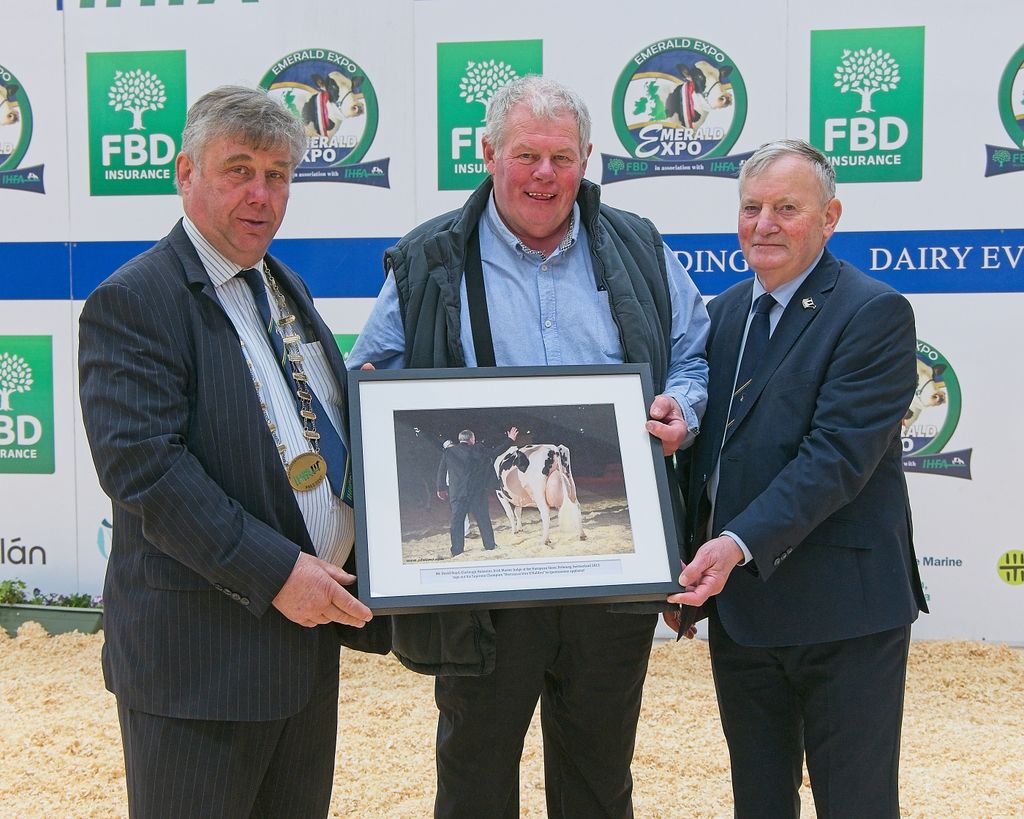 Special presentation to David Boyd with Richard Hamilton IHFA President (left) and Richard Whelan, Emerald Expo Show Director (right)
