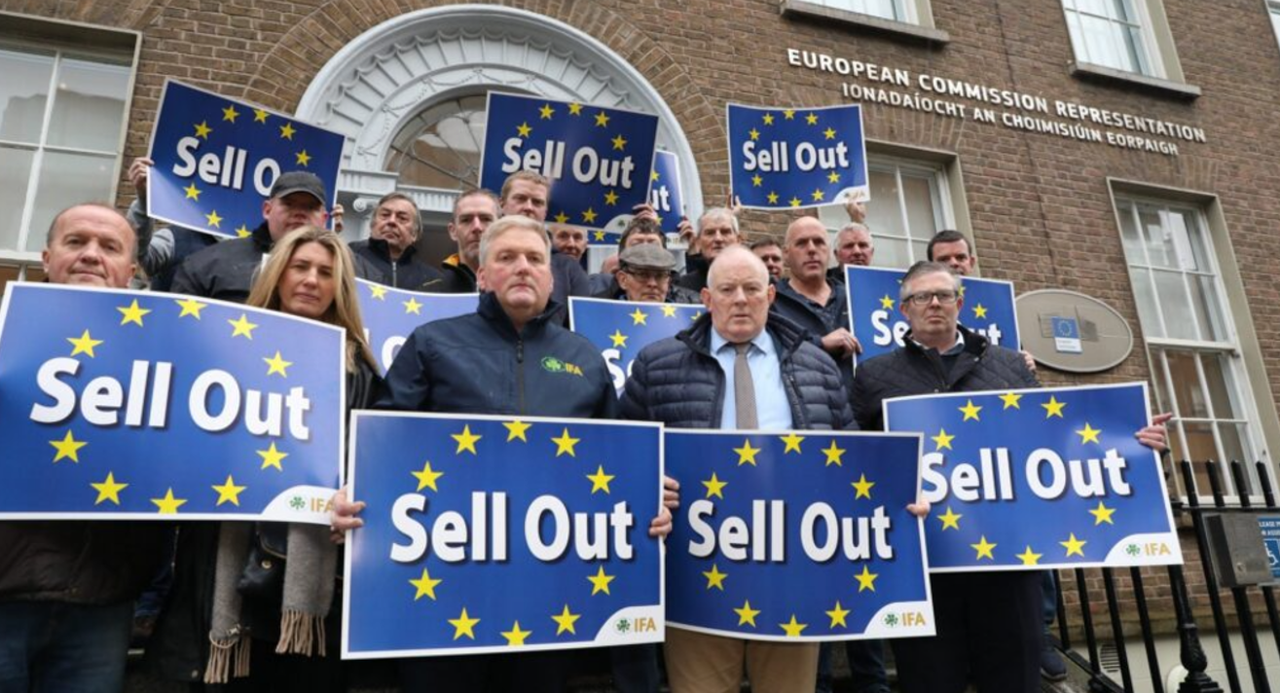 Mercosur protest letter delivered to EU Commission Offices in Dublin