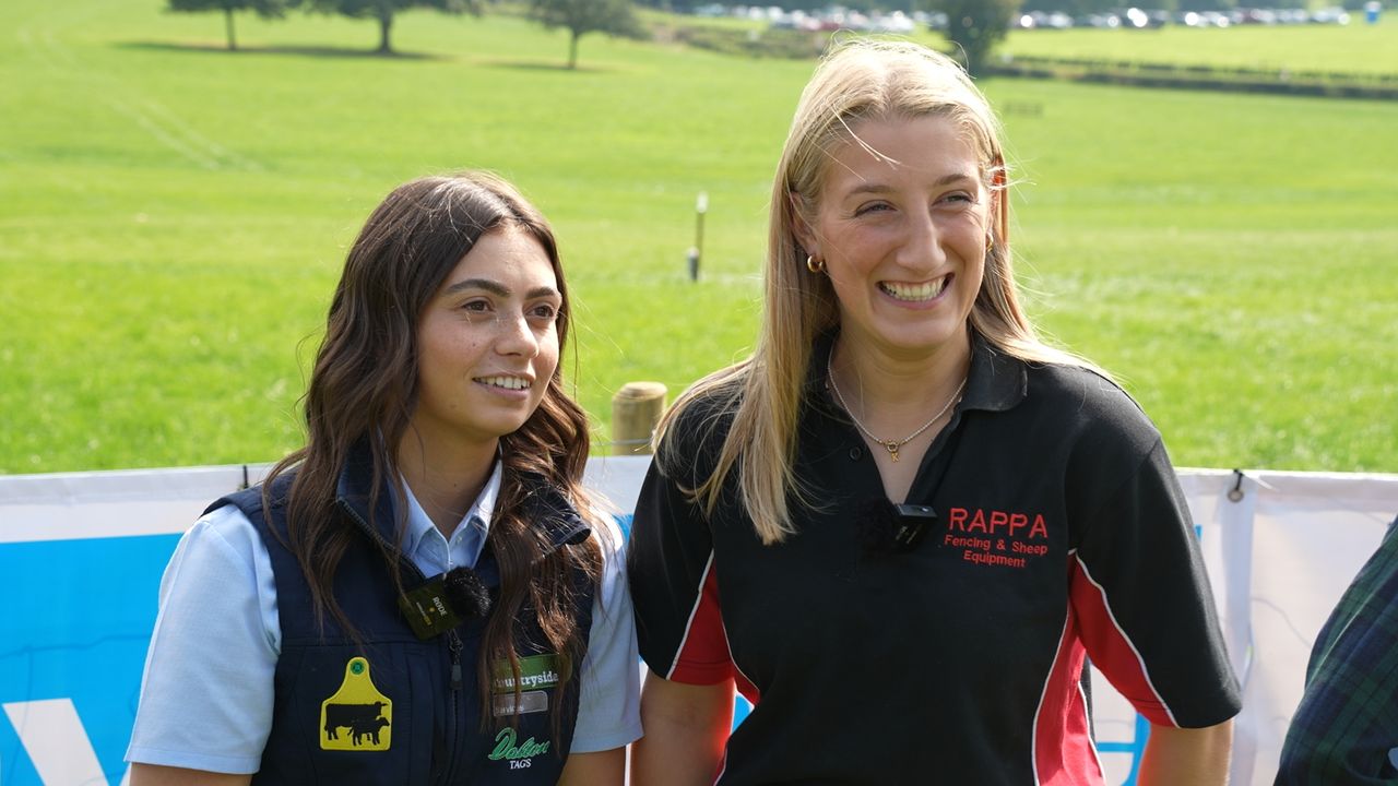 (L-R) Catherine McAdoo and Kaitlyn McBride at the  Irish National Sheepdog Trials in Tyrone