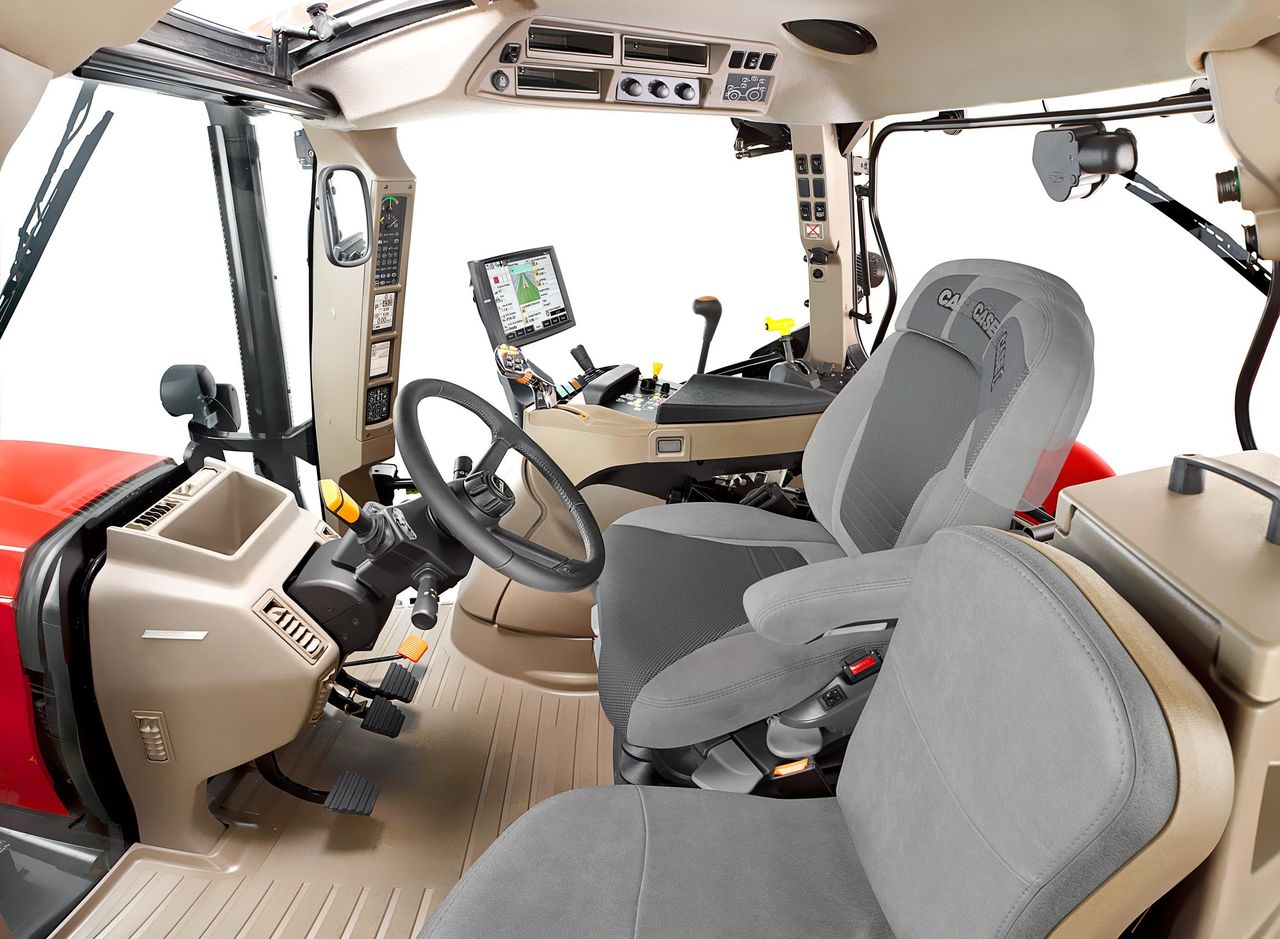 Inside the cab of a Case IH Maxxum 145 Multicontroller