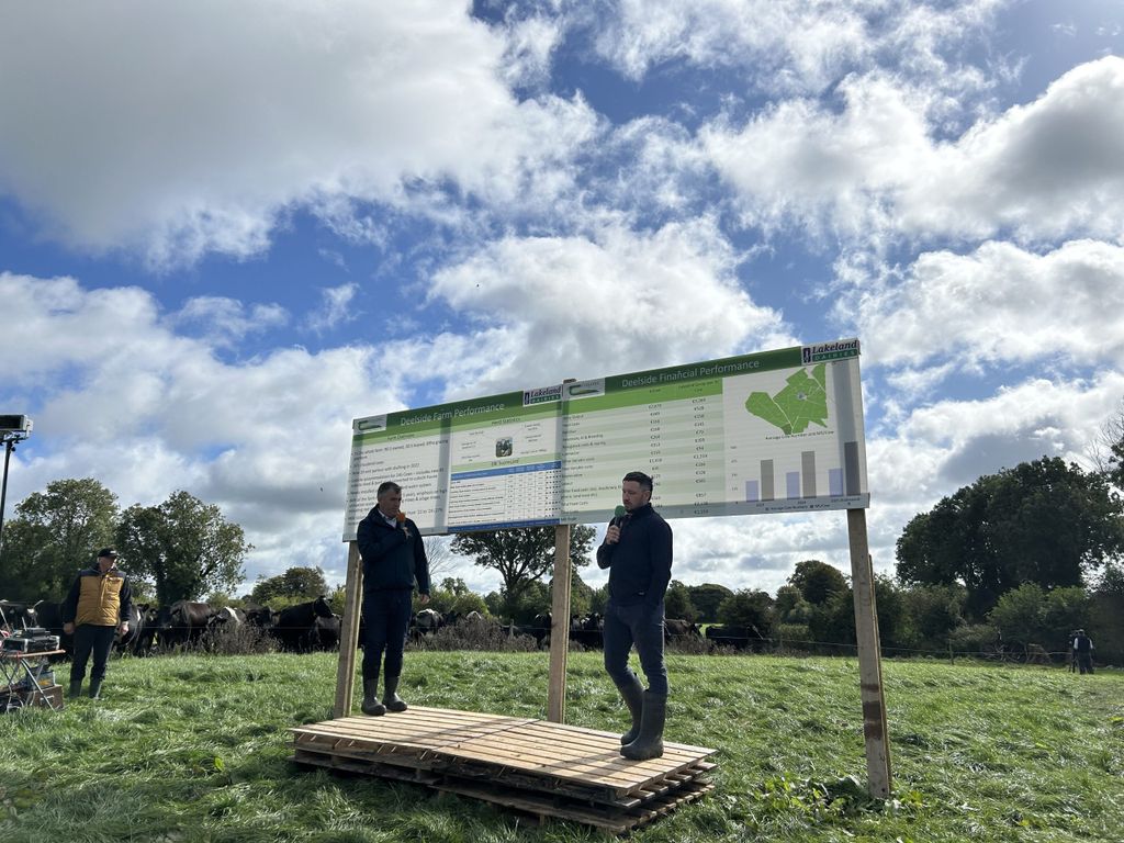 Dairy farmer, Chris Cahill talking about the farm's performance