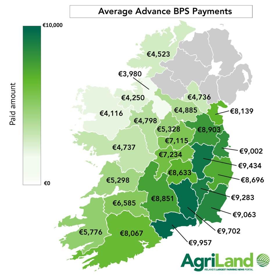 Map: Who pocketed close to €10,000 in BPS advance payments?