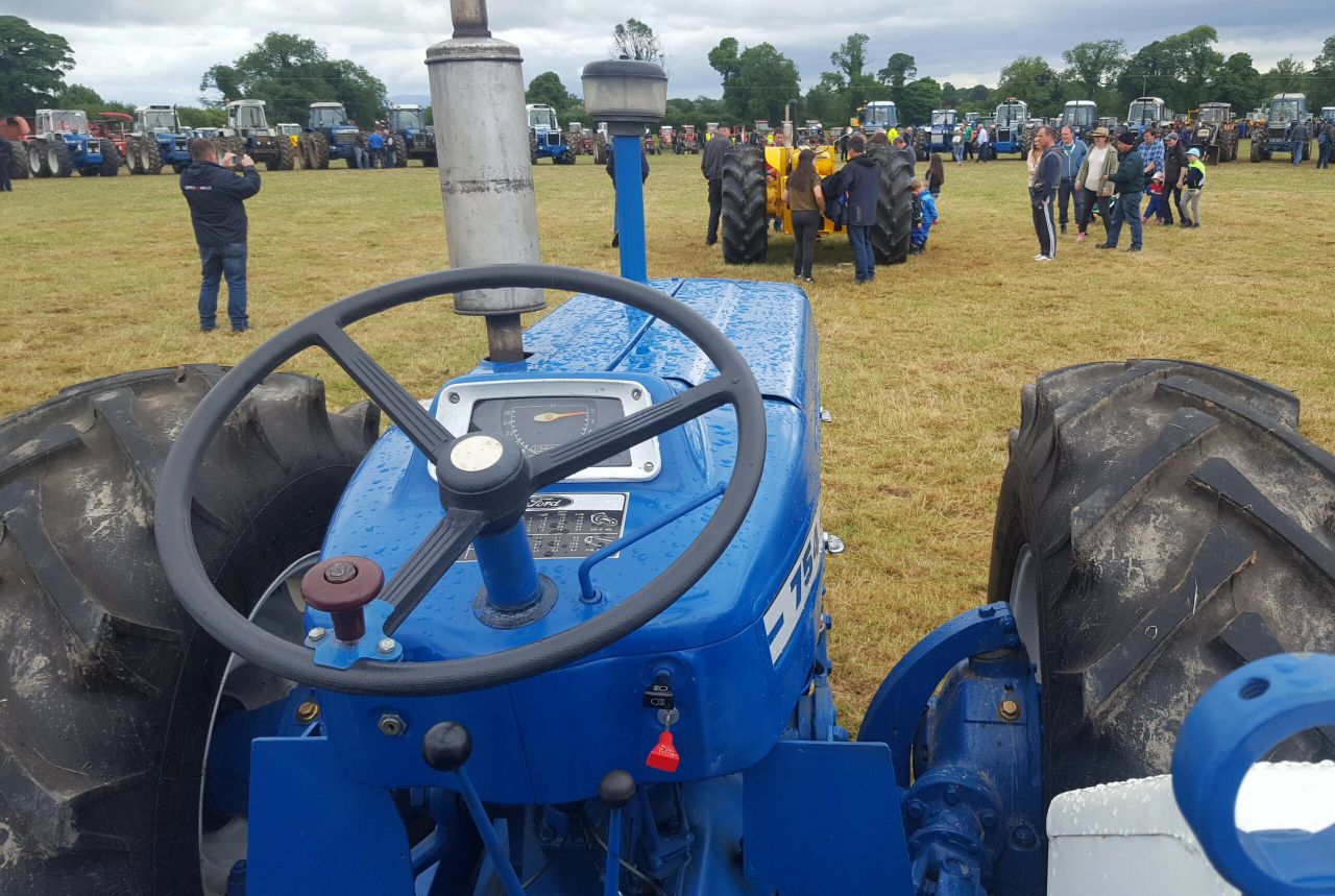 The road to 'Tipp': 99 County tractors cluster together in one field