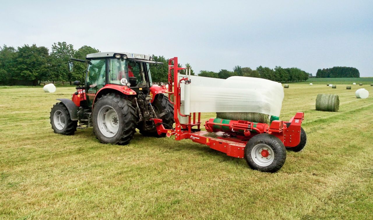 How to make a bale wrapper turn faster...without the bale falling off