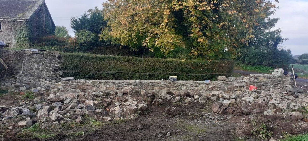 Farm wall restored through GLAS farm buildings fund