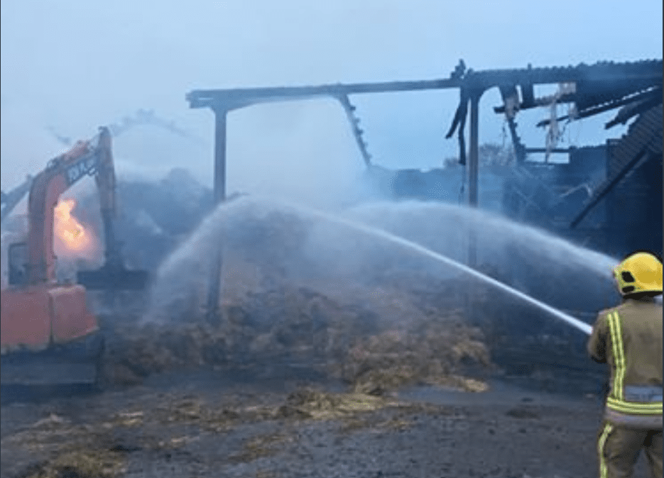 3-day hay shed burn-out in UK 'caused deliberately'