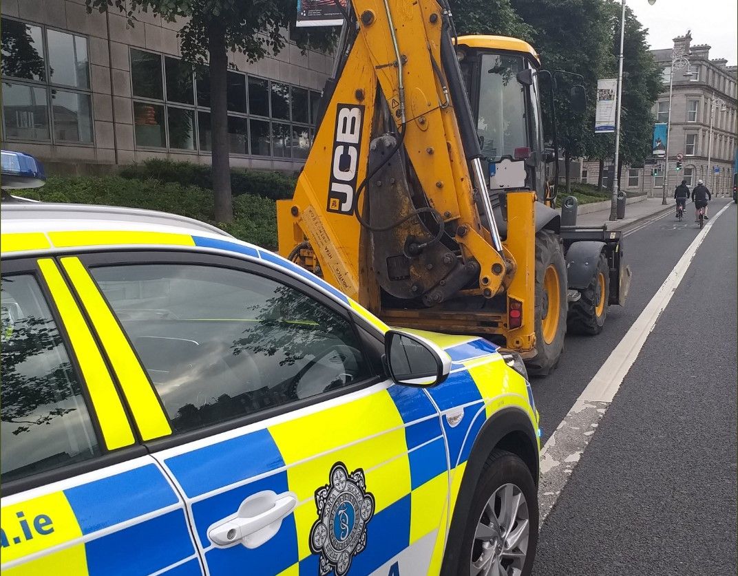 JCB seized following Garda stop