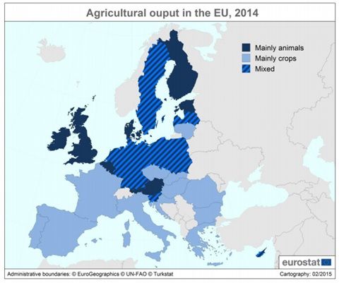 Meat and dairy accounts for 43% of EU ag output, but 70% of Ireland's