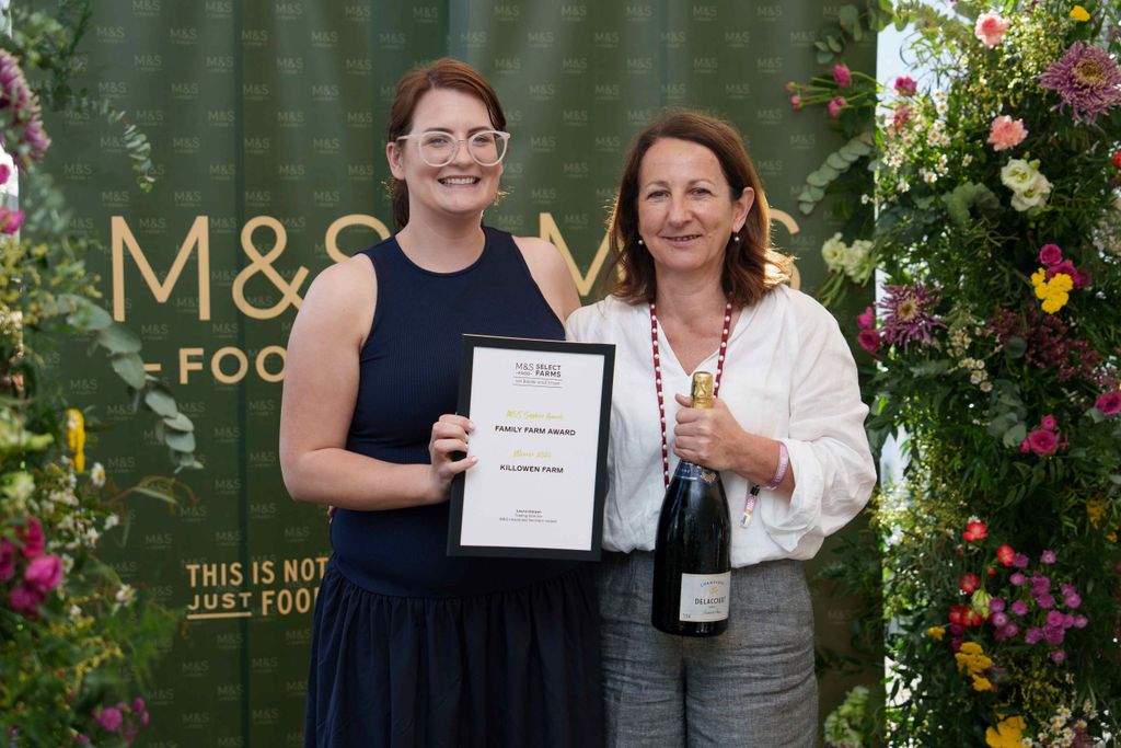 Laura Harper, trading director Ireland and Northern Ireland at Marks &amp; Spencer, and Pauline Dunne, marketing director, Killowen Farm