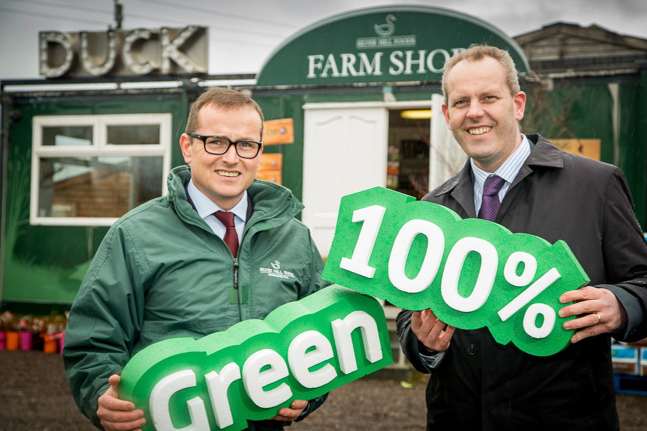 Stuart Steele, Managing Director of Silver Hill Foods and Barry Murphy, energy specialist at Vayu.
