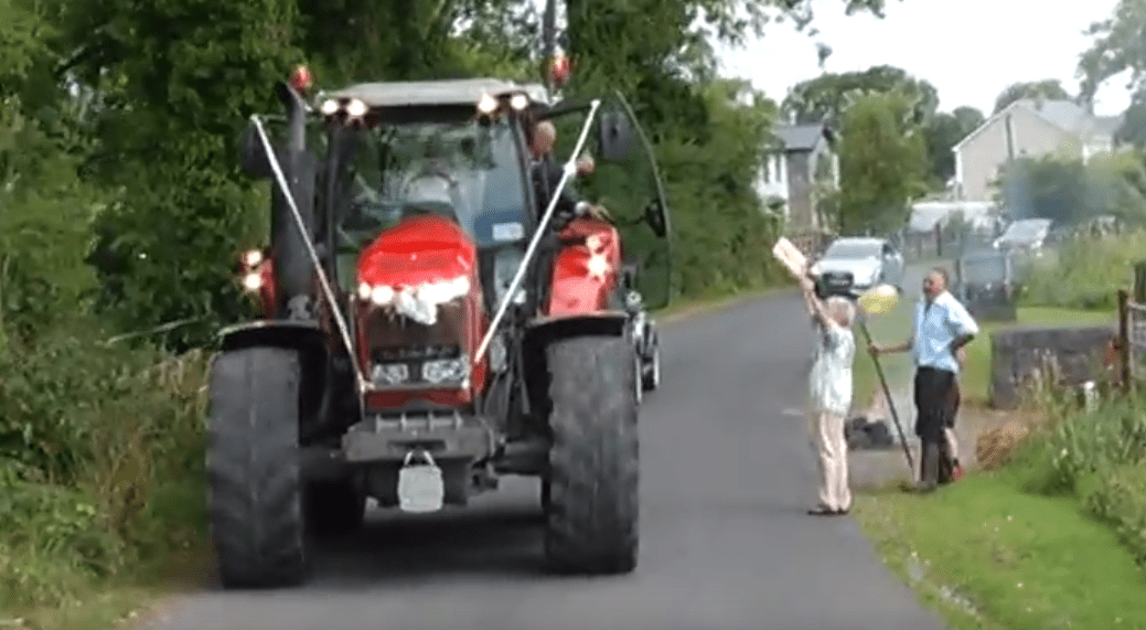 Off to marry in a Massey: Bride drives to wedding in style