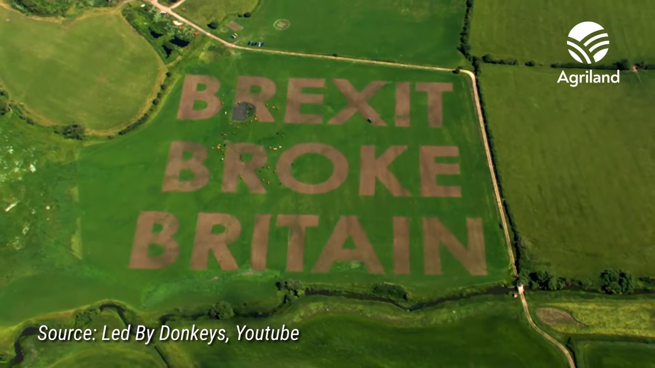 'Brexit broke Britain' message ploughed into field