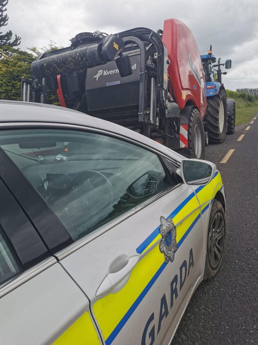 Gardaí urge farmers to be careful on roads as tractor driver stopped for mobile phone use