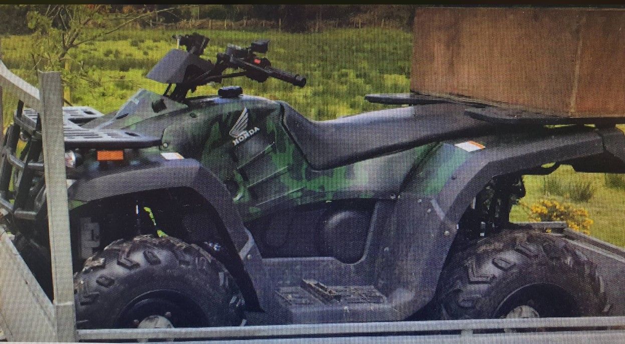 Appeal for assistance of public following theft of quads