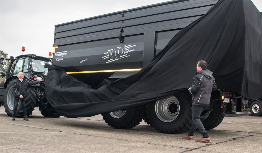 Krampe marks 100 years in business...with 'special' half-pipe trailer
