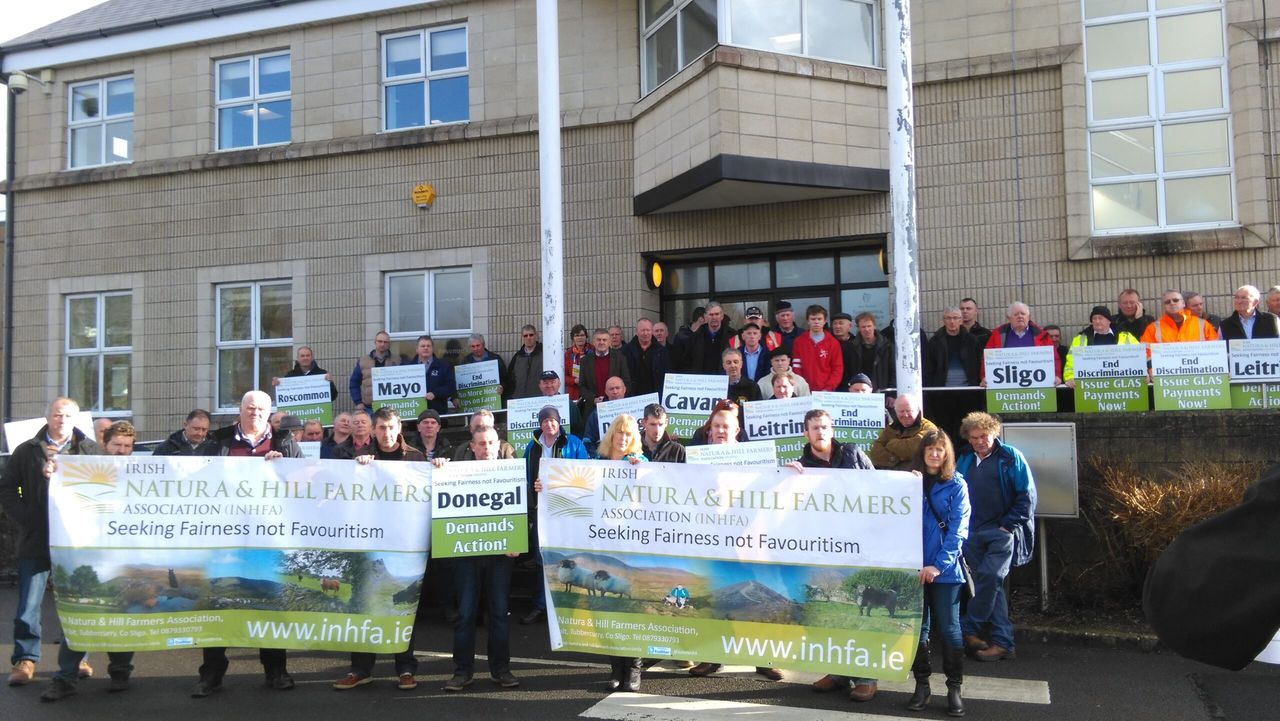 Pics: Over 200 INHFA members protest over the delay in GLAS payments