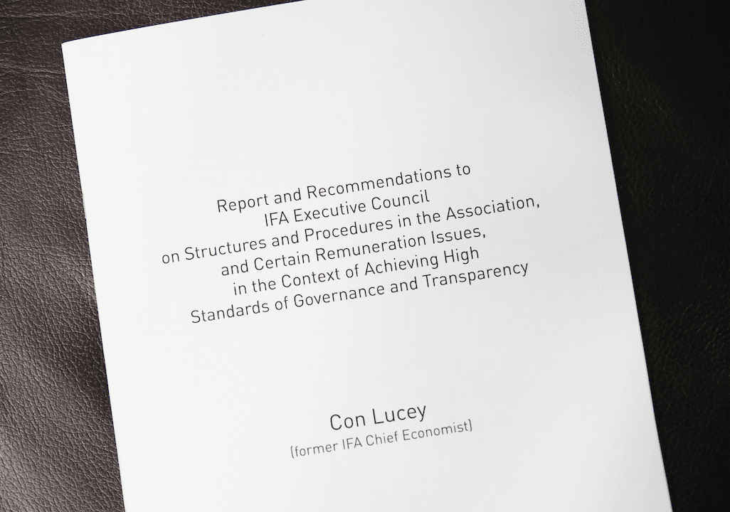 Lucey reforms to be implemented by IFA within 12 months