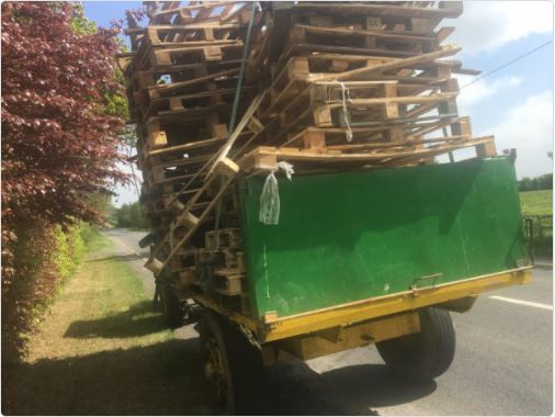 Pic: Tractor driver receives penalty points and a fine for towing unsecured load