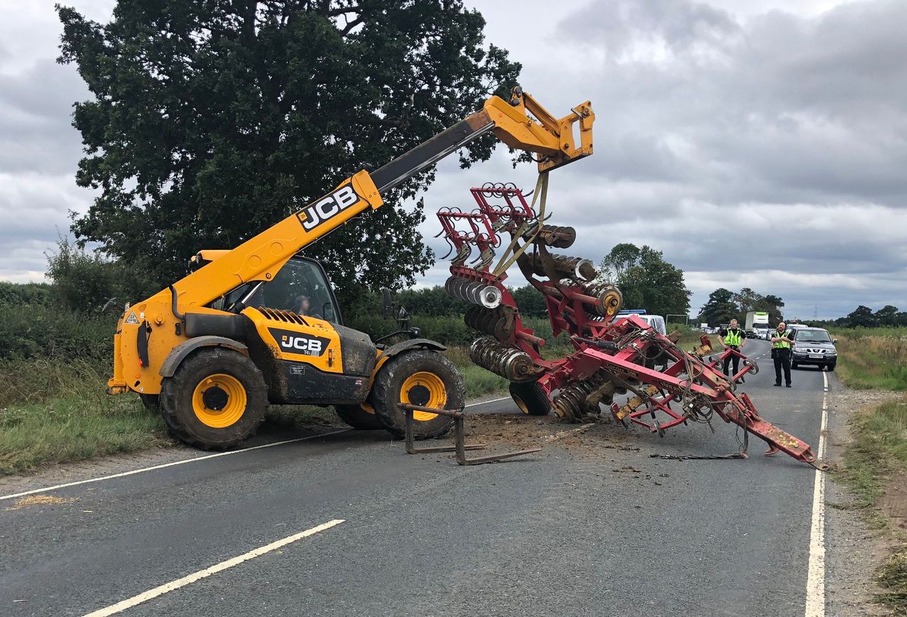 Tractor driver barely avoids 'harrowing' accident