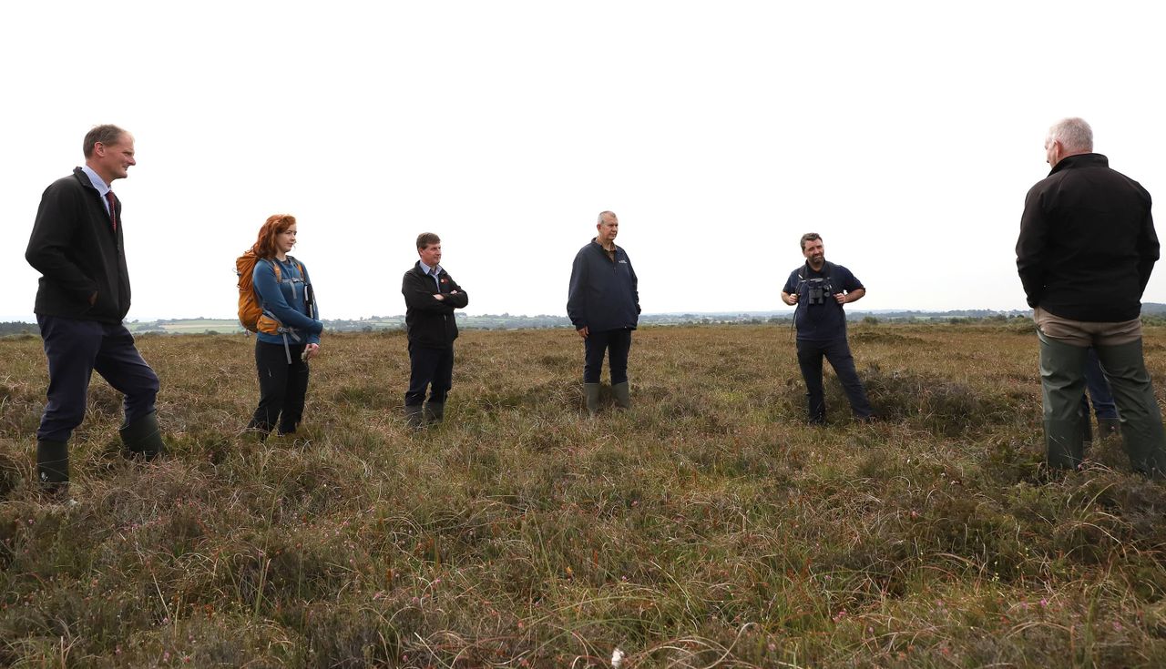 NI agriculture minister and agri committee chairman visit Antrim farms and bogland