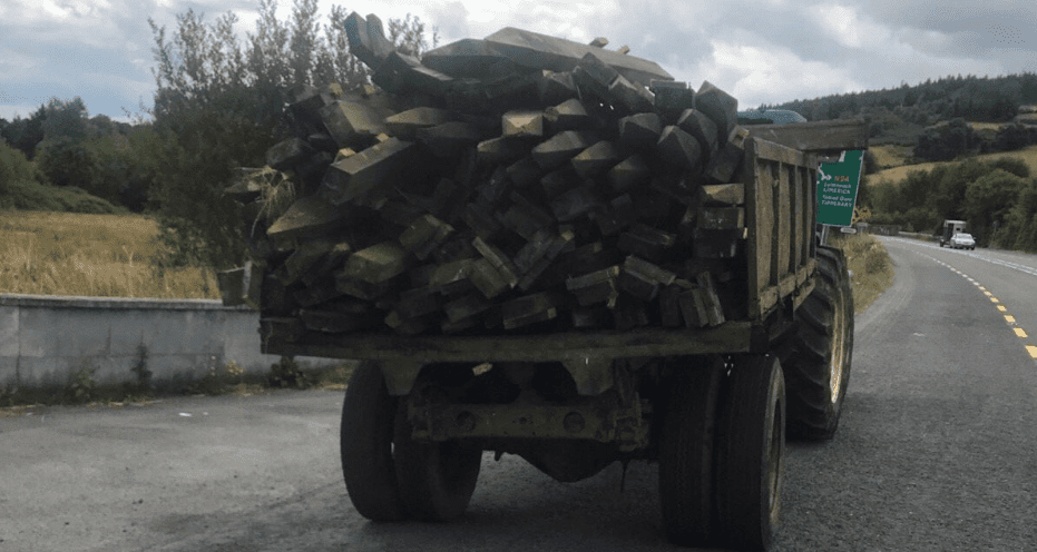 Putting lives at 'stake': Tractor pulled over for unsecured load