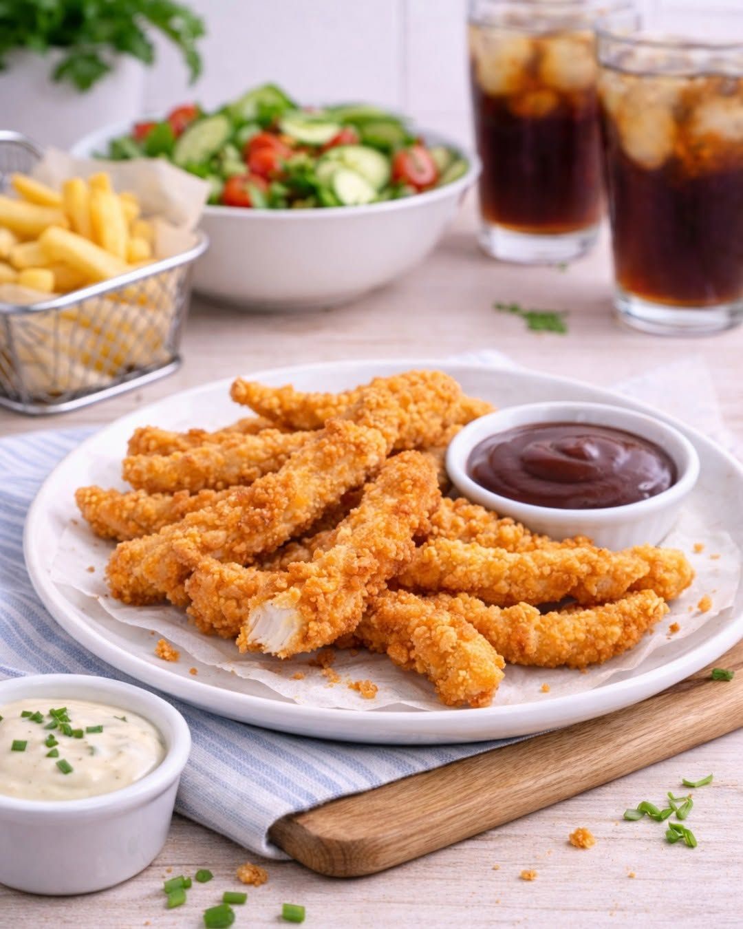 Breaded chicken strips Source: Glenhaven Foods 