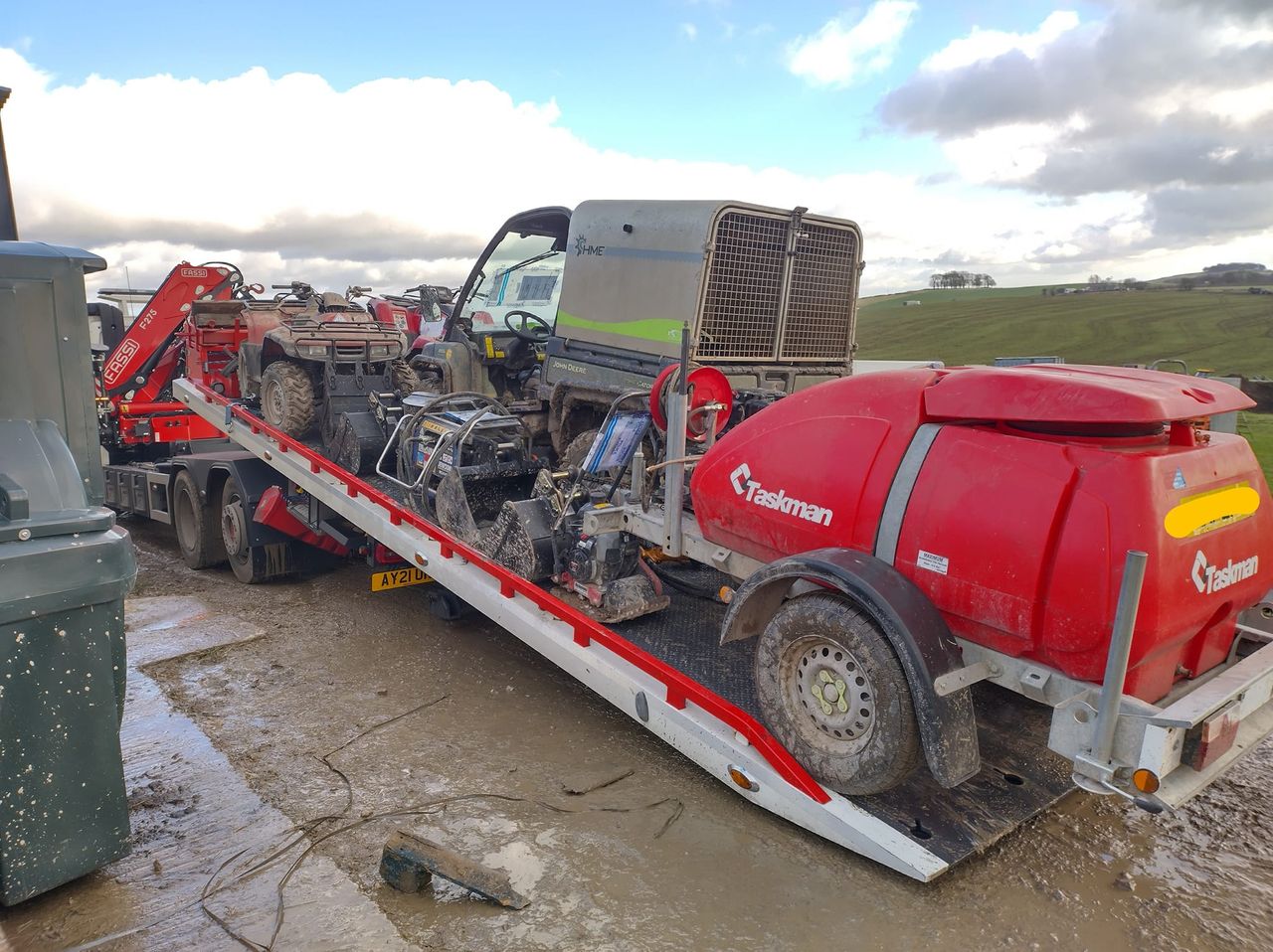 Stolen farm machinery and trailers found in UK police raids