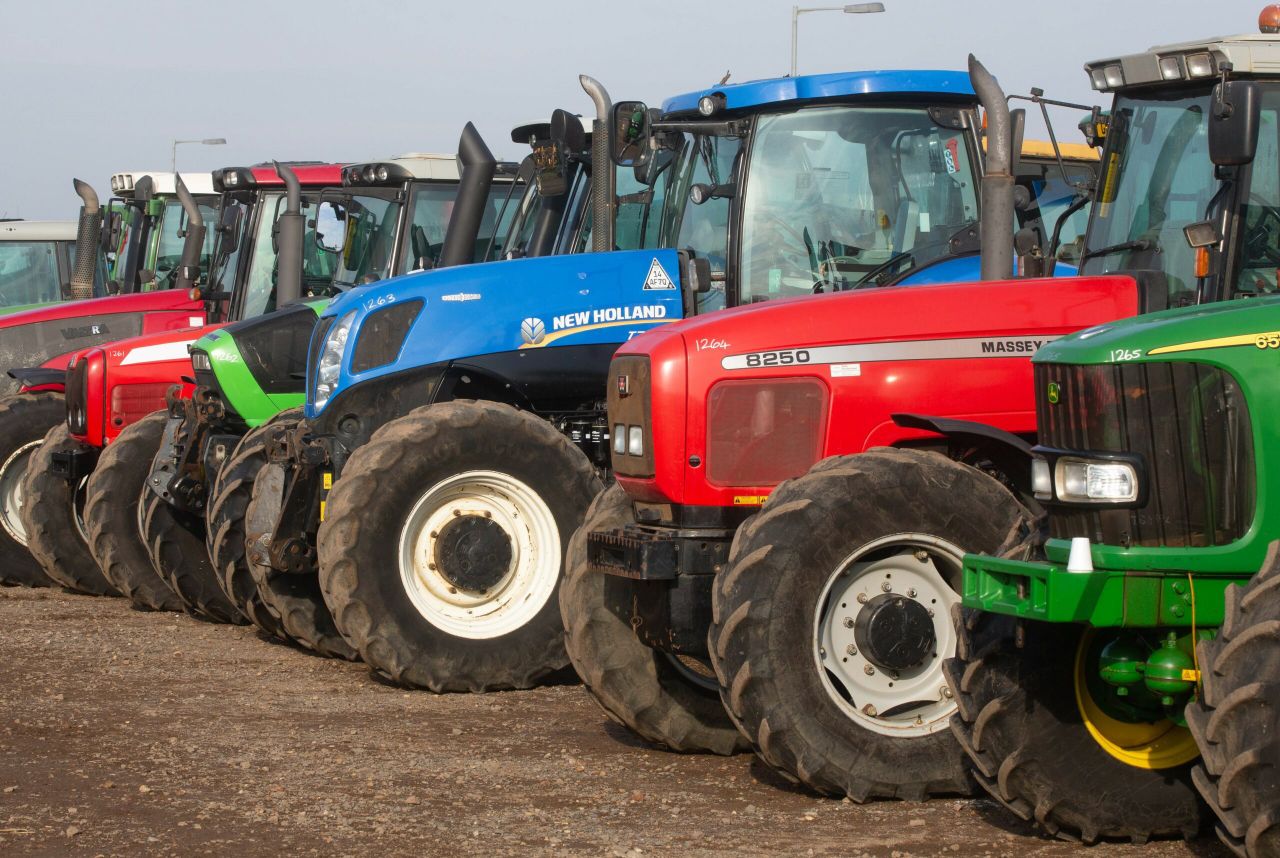 How many second-hand tractors were imported into Ireland last year?
