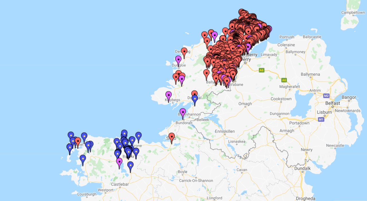 Mica map - farmers sought to  highlight extent of problem