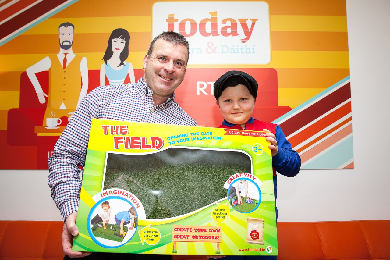 The Late Late Toy Show's rapping farmer has been reunited with his field!