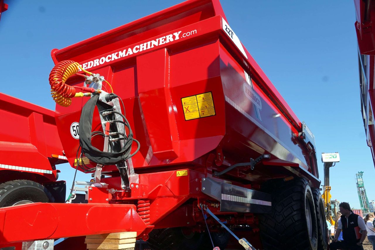 Machinery: New mixer and half-pipe dump trailer from Redrock