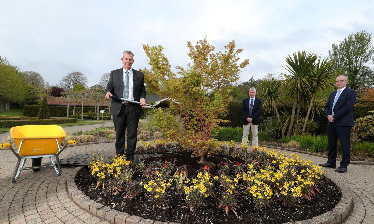 Poots marks NI100 with tree-planting event