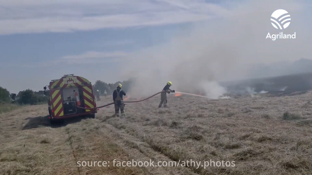 Hayfield fire in Kildare