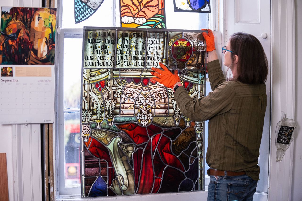 Historic stained glass window unveiled at Johnstown Castle