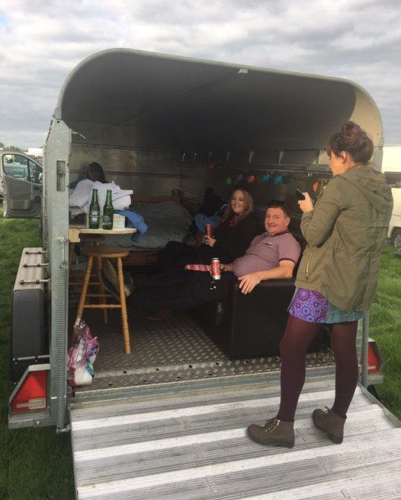 Cattle trailer provided creature comforts at Electric Picnic